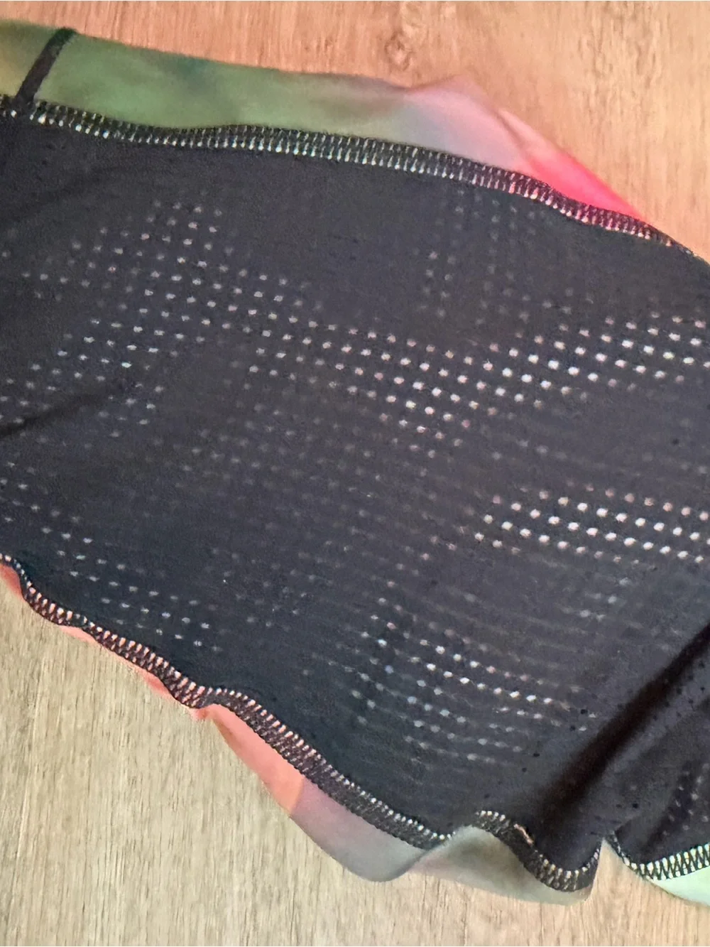 Nike Pro Girls' Multicolor Marble-Print Leggings with Neon Yellow Accents